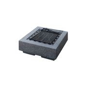 Mgo Square Fire Pit with BBQ Grill Rack, Spark Guard gallery detail image