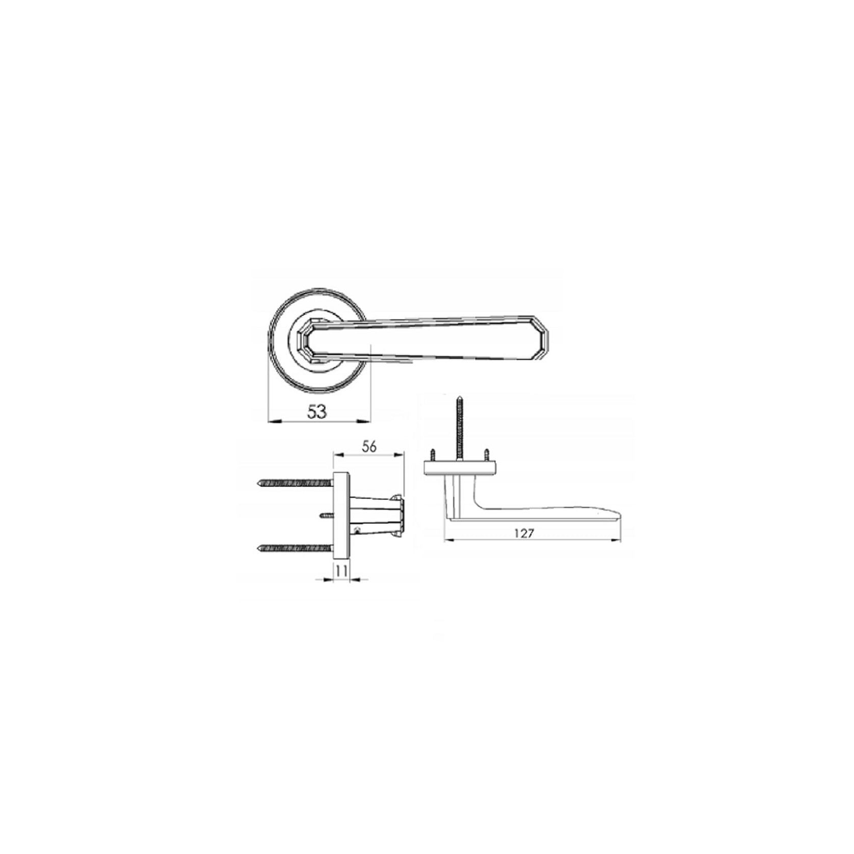Zanda Zurich Door Handle Lever Set on Round Rose gallery detail image