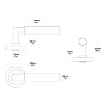 Iver Berlin Door Lever Handle on Round Rose Passage gallery detail image