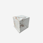 Cube Side Table - Gold Calacatta Marble | Natural Stone Co. gallery detail image