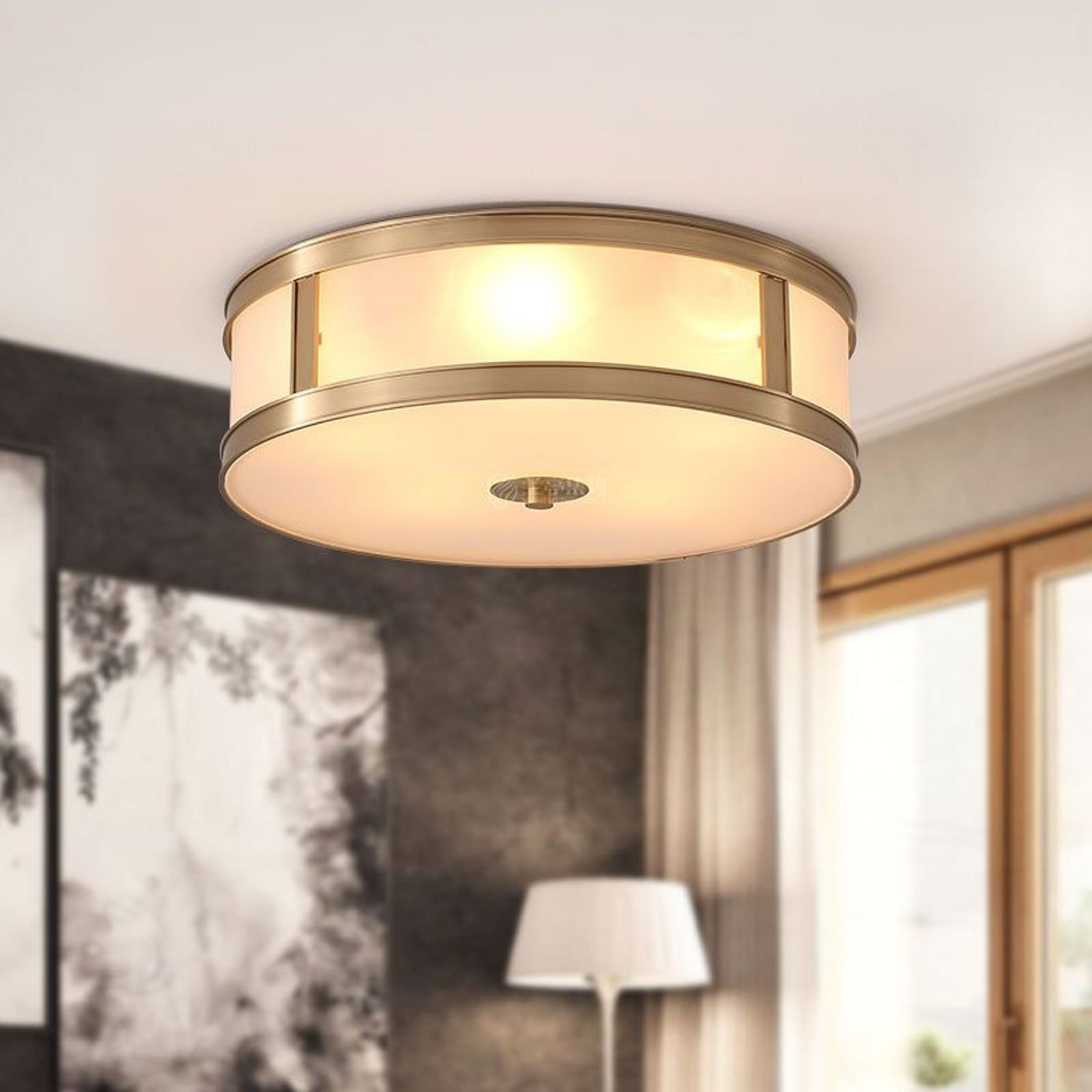 Cesta Brass Ceiling Light gallery detail image