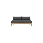 Newport Teak Outdoor Sofa with Armless Chairs - 6 Seat gallery detail image