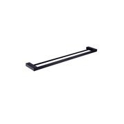 Celia Double Towel Rail 600mm Matte Black gallery detail image
