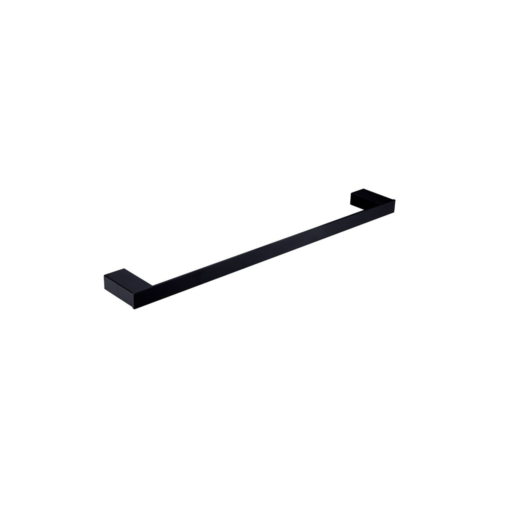 Celia Single Towel Rail 600mm Matte Black gallery detail image