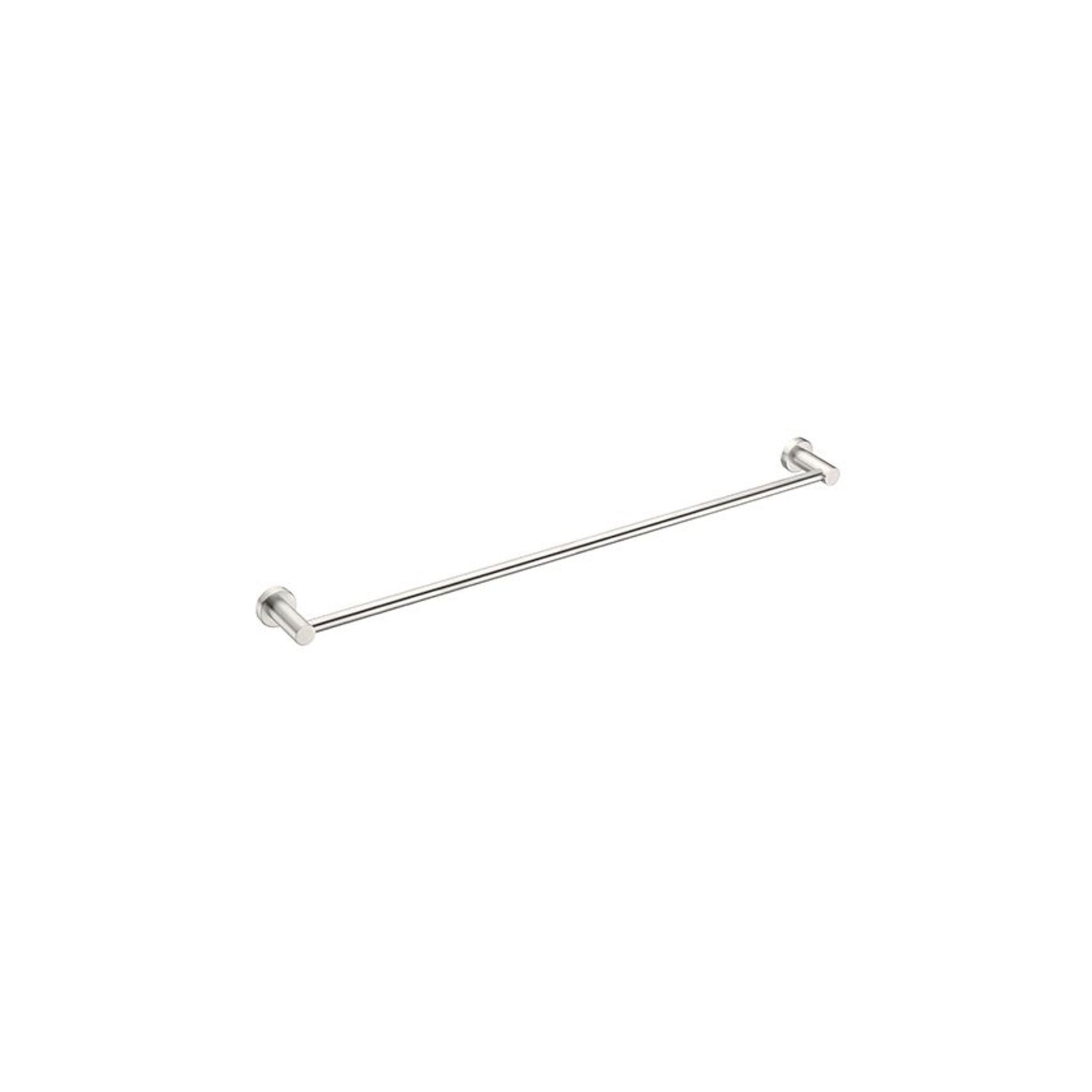 Mecca Single Towel Rail 800mm Brushed Nickel gallery detail image