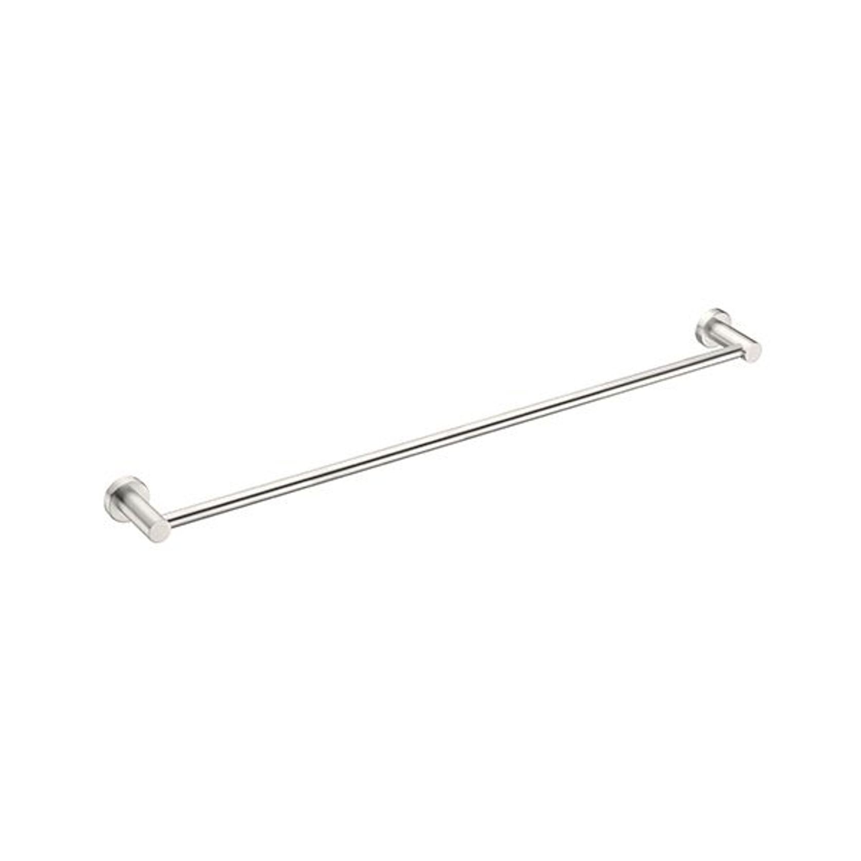 Mecca Single Towel Rail 800mm Brushed Nickel gallery detail image