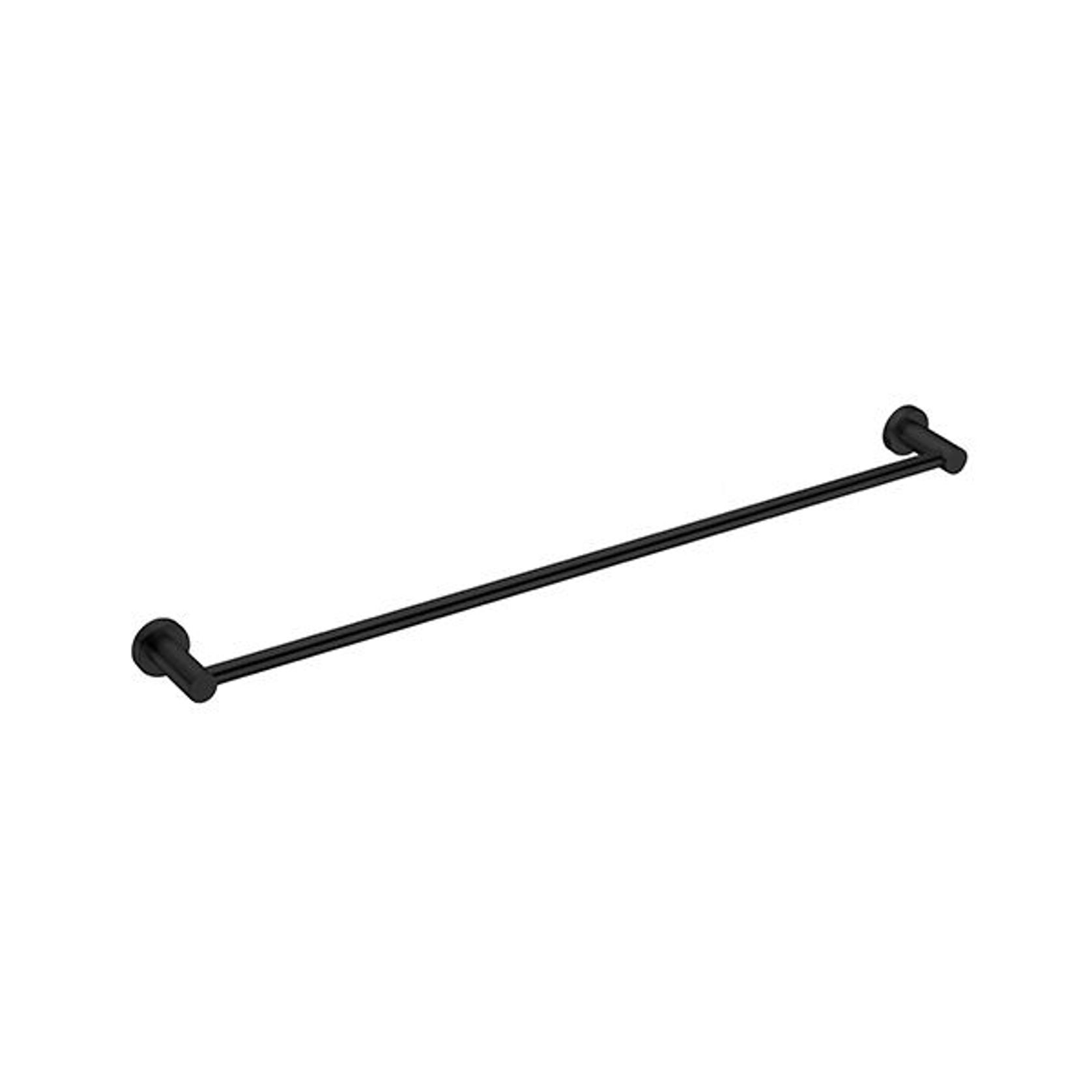 Mecca Single Towel Rail 800mm Matte Black gallery detail image