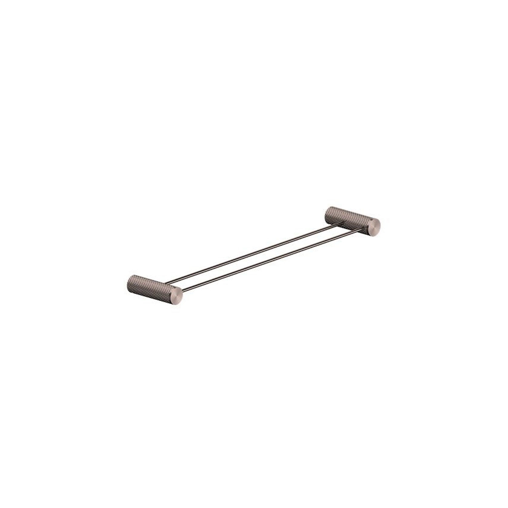 Opal Double Towel Rail 600mm Brushed Bronze gallery detail image