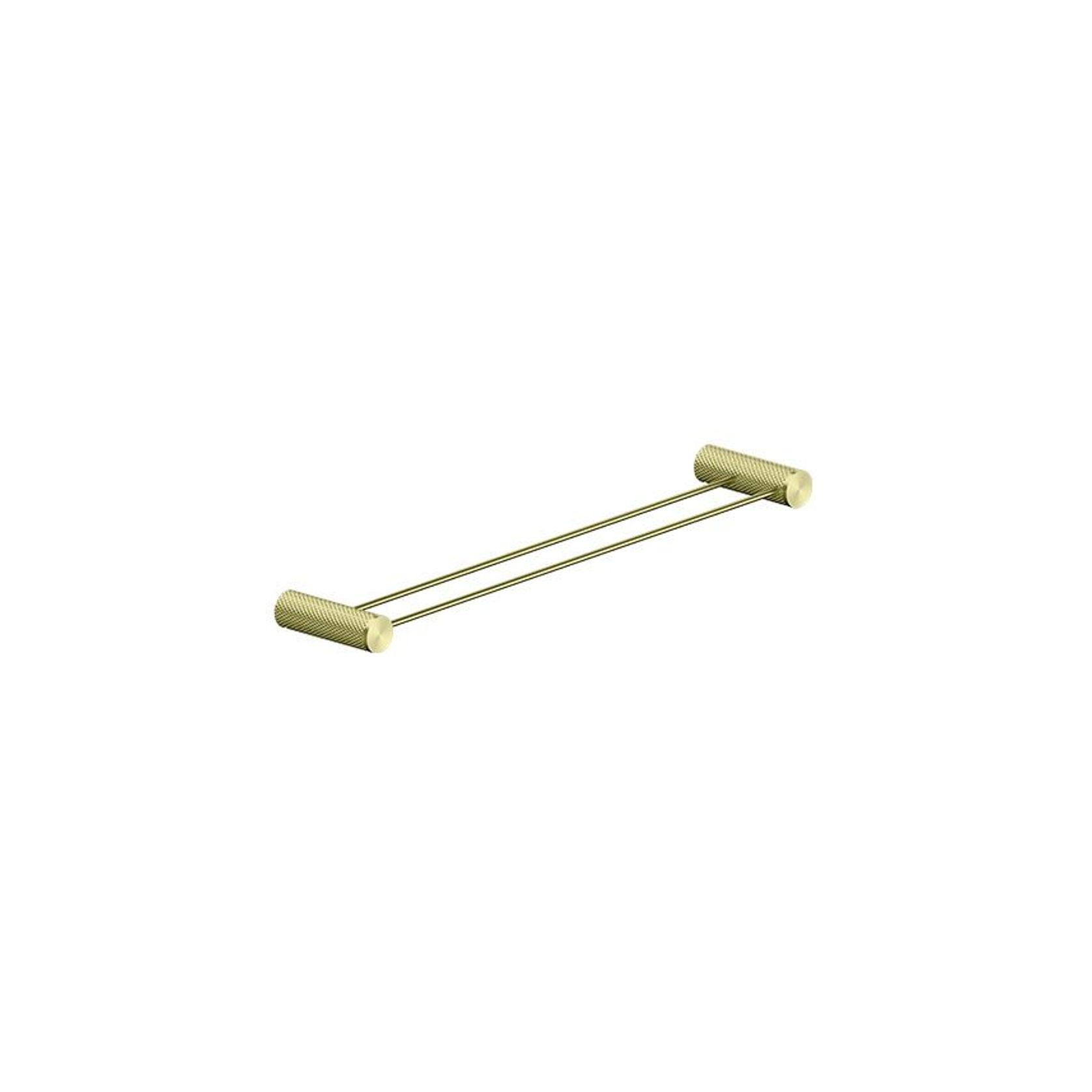 Opal Double Towel Rail 600mm Brushed Gold gallery detail image
