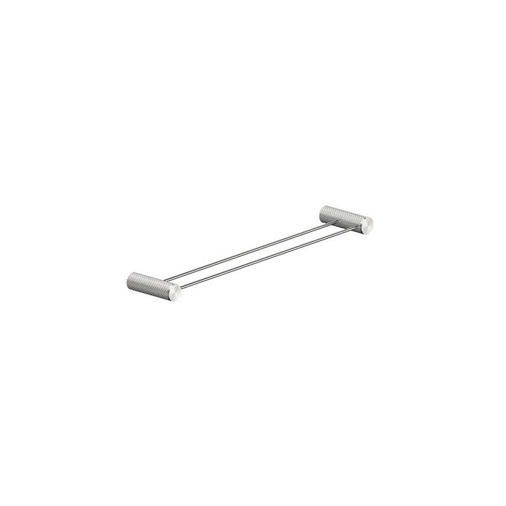 Opal Double Towel Rail 600mm Brushed Nickel gallery detail image