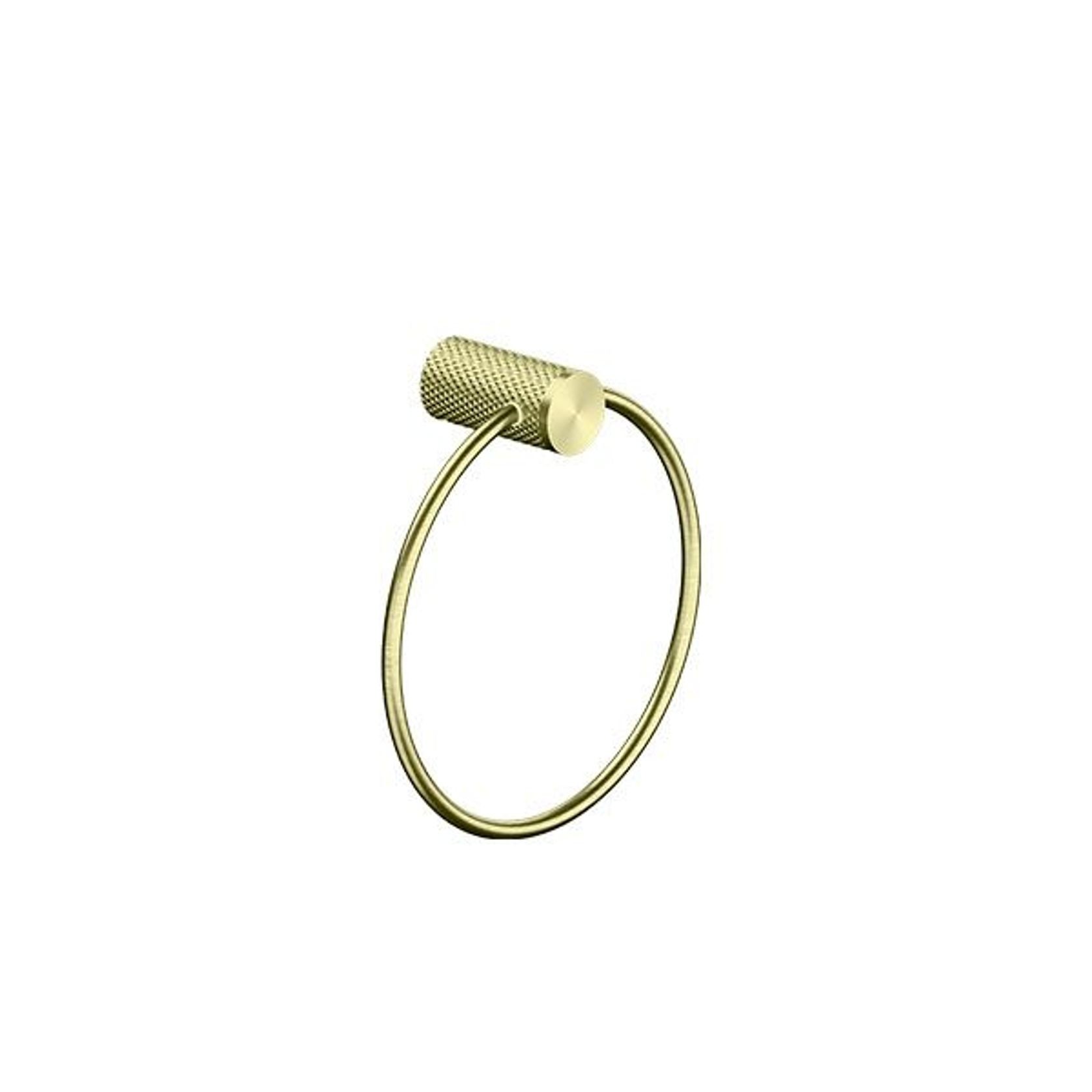 Opal Towel Ring Brushed Gold gallery detail image