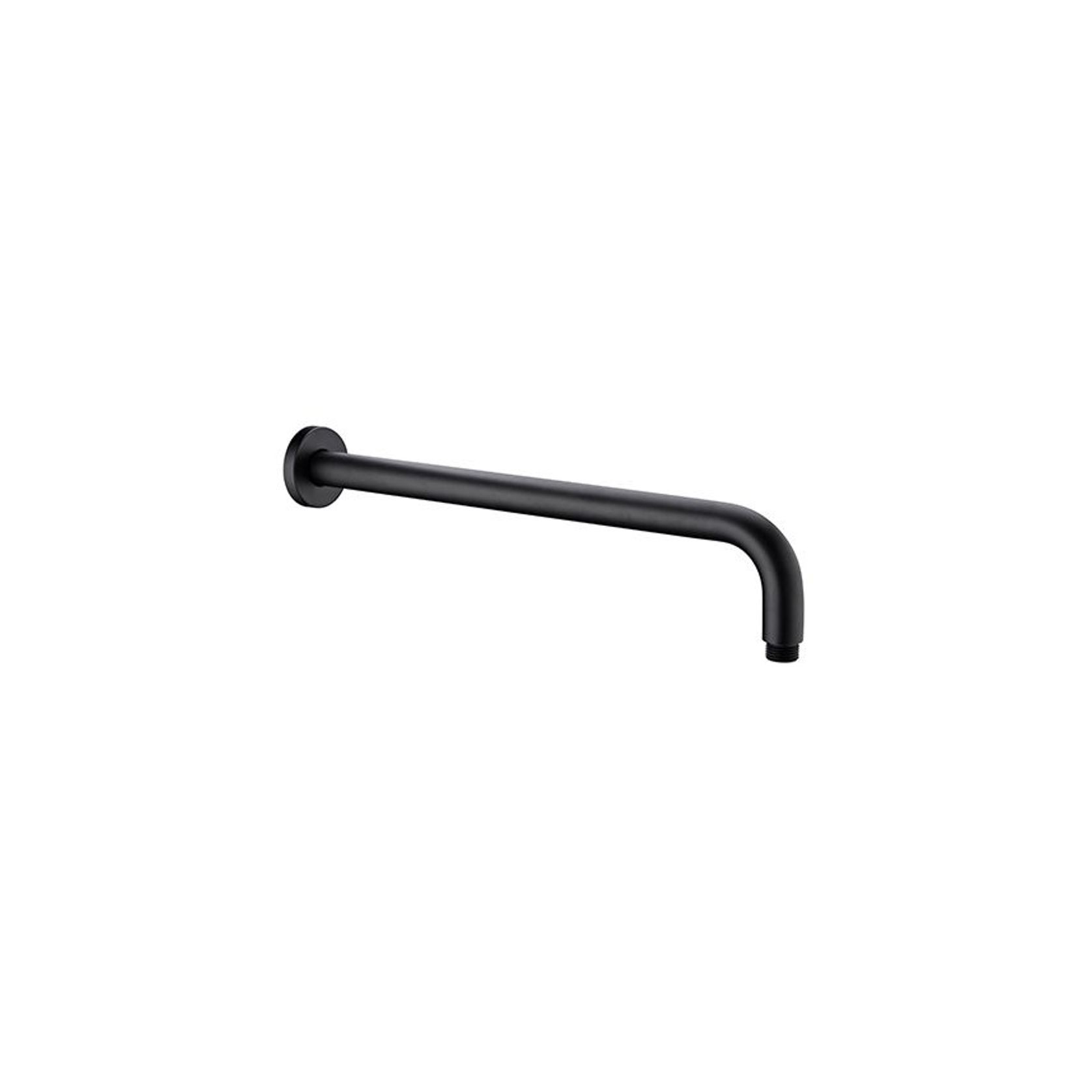 Round Shower Arm 330mm Length Matte Black gallery detail image