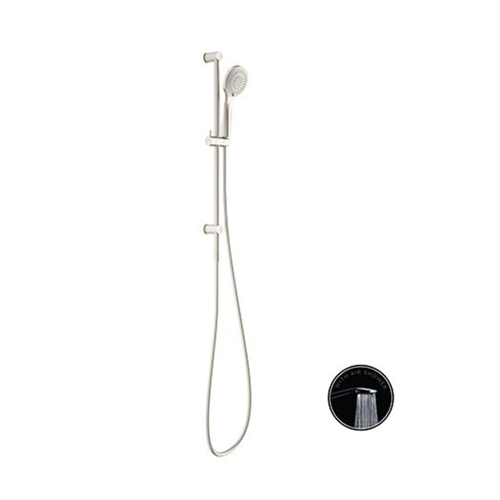Opal Shower Rail With Air Shower Brushed Nickel gallery detail image