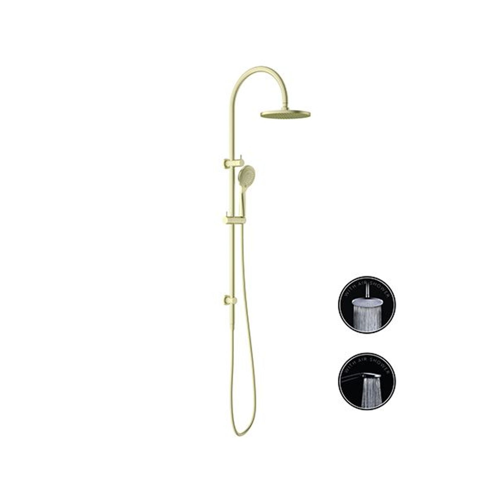 Opal Twin Shower With Air Shower Brushed Gold gallery detail image