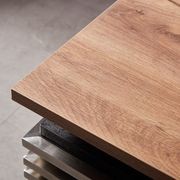 PHOENIX Sit & Stand Electric Lift Executive Desk with Left Return 1.8M - Warm Oak & Black gallery detail image