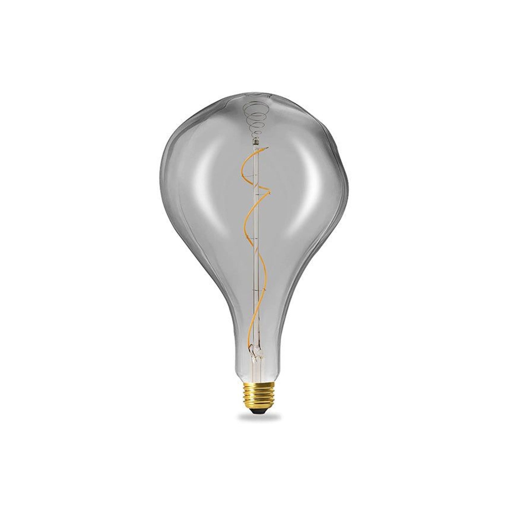 A165 Organic Shape Smoke grey glass E27 Light Bulb gallery detail image