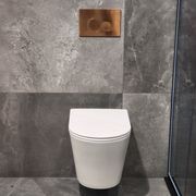 CODE Pure Typhoon Wall Hung Toilet Suite | Brushed Copper Button gallery detail image