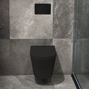 Code Pure Typhoon Wall Hung Toilet Suite X Matte Black Button gallery detail image