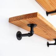 Rustic Pipe Bracket Shelf 80cm gallery detail image