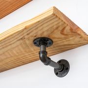Rustic Pipe Bracket Shelf 80cm gallery detail image