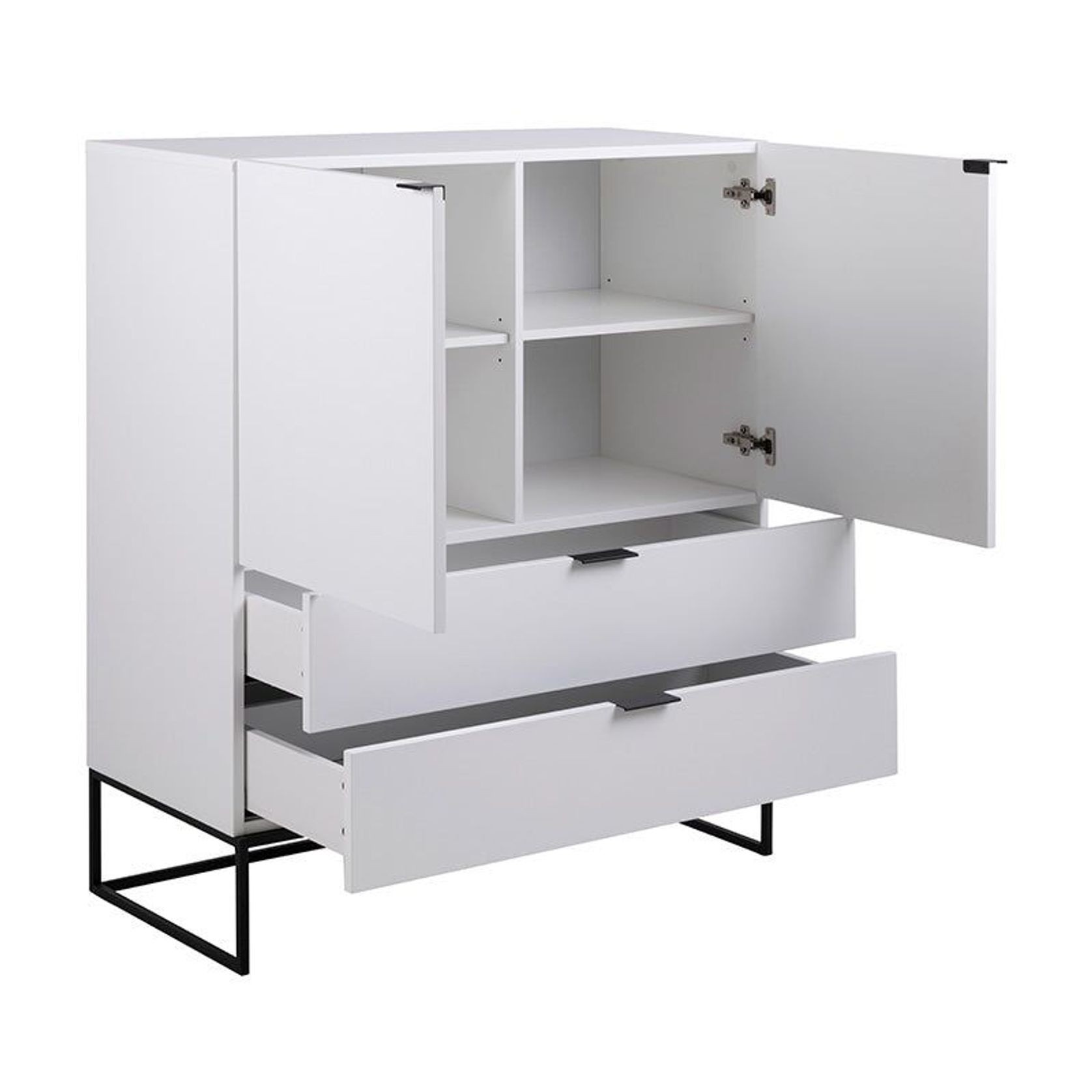 SVANA Tall Sideboard 100cm - White gallery detail image