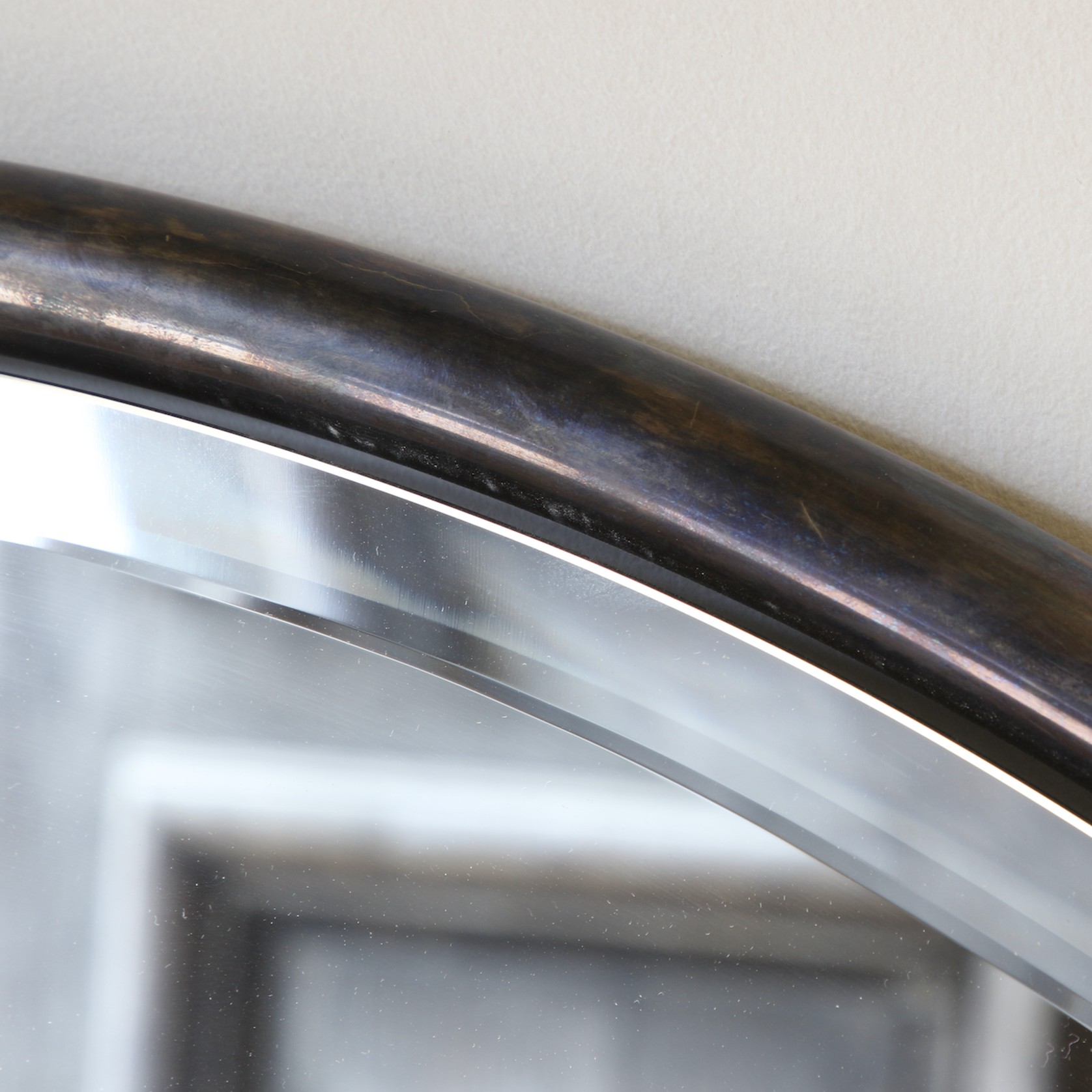 Tubular Brass Mirror | Ebonised Brass gallery detail image