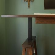 Raise and Lower Trestle Desk | Brown gallery detail image