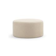 Halle Medium Round Ottoman Pouf | Sand Beige gallery detail image