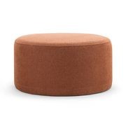 Halle Medium Round Ottoman Pouf | Rust Orange gallery detail image