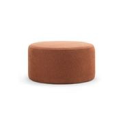 Halle Medium Round Ottoman Pouf | Rust Orange gallery detail image
