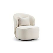 Zuri Swivel Lounge Chair | Bouclé Cream gallery detail image