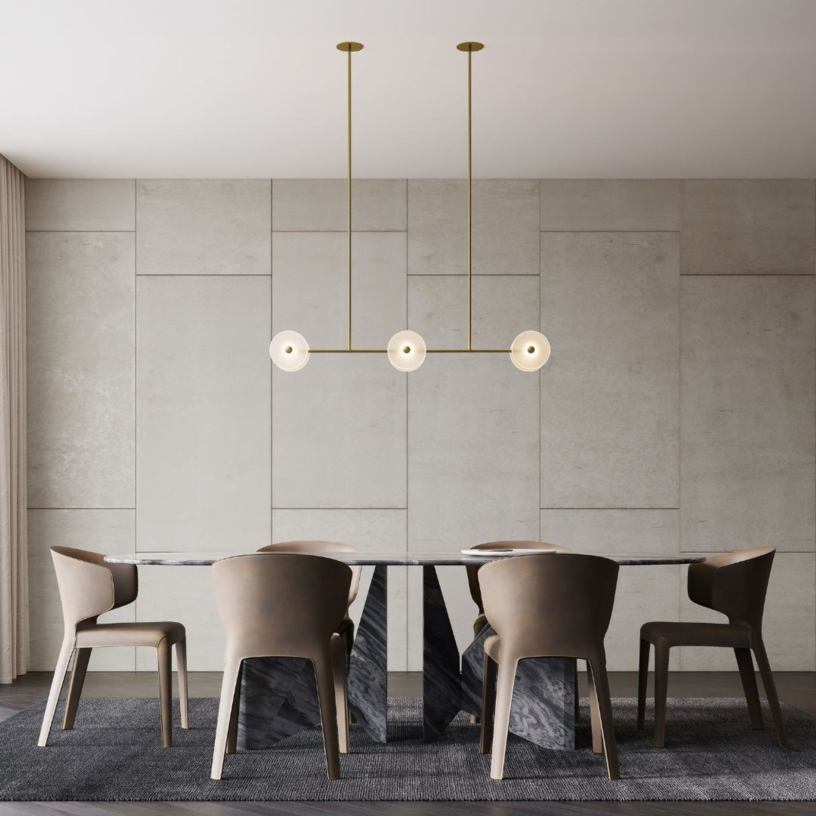 Coral Linear Rod Pendant (Six Coral Pieces) gallery detail image