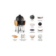 21-Inch Kamado Ceramic Charcoal Grill With Bonus Accessory Pack gallery detail image