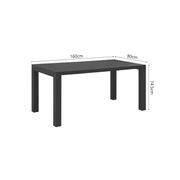 Cirrus Aluminium Outdoor Patio Dining Table 160 X 80cm gallery detail image