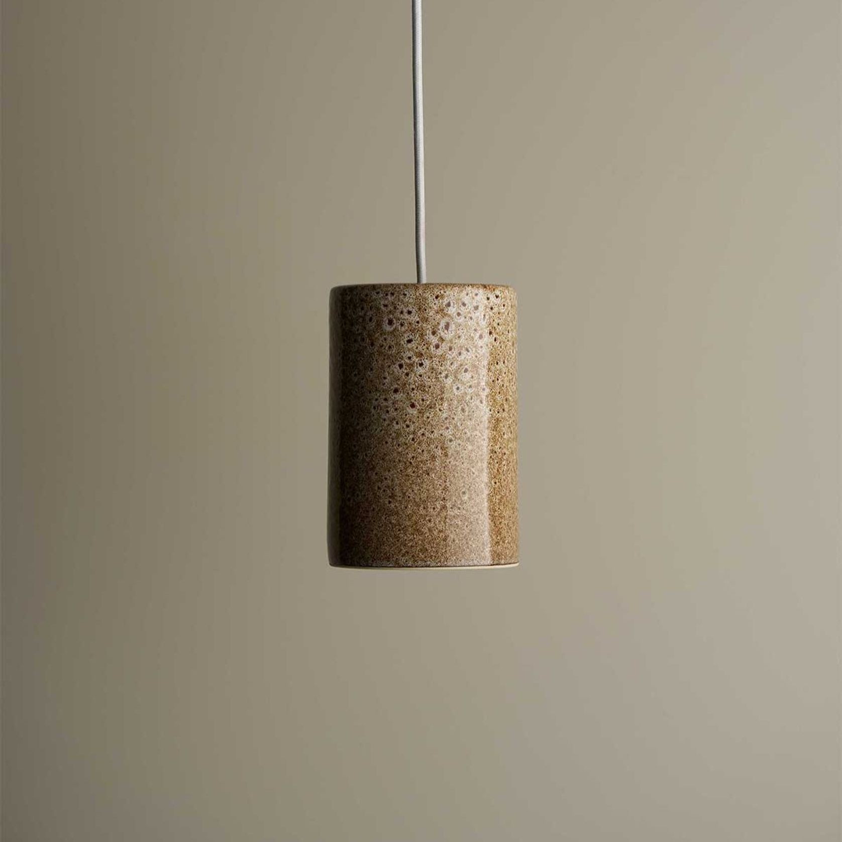 Ceramic Cylinder Pendant Light Small gallery detail image