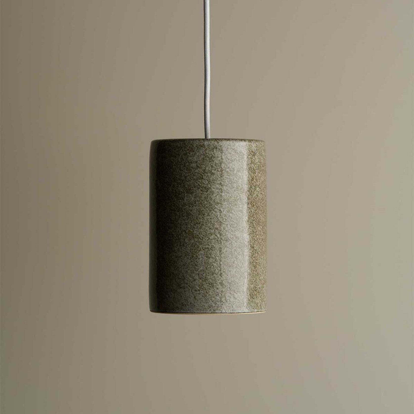 Ceramic Pendant Cylinder Light Large gallery detail image