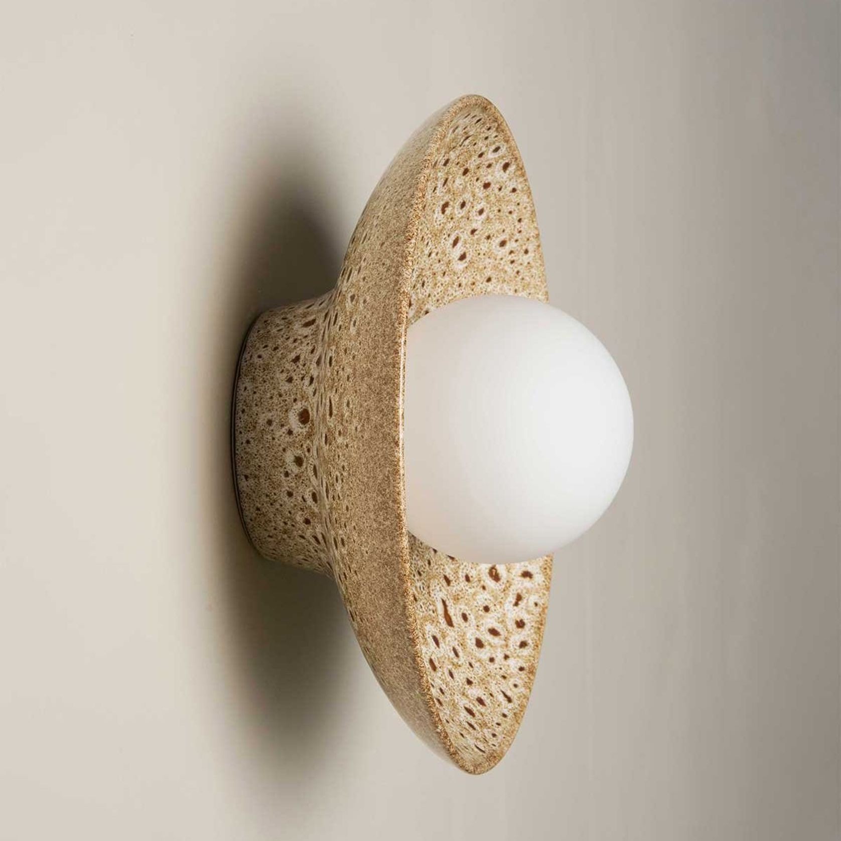 Ceramic Wall Dish Sconce Light gallery detail image