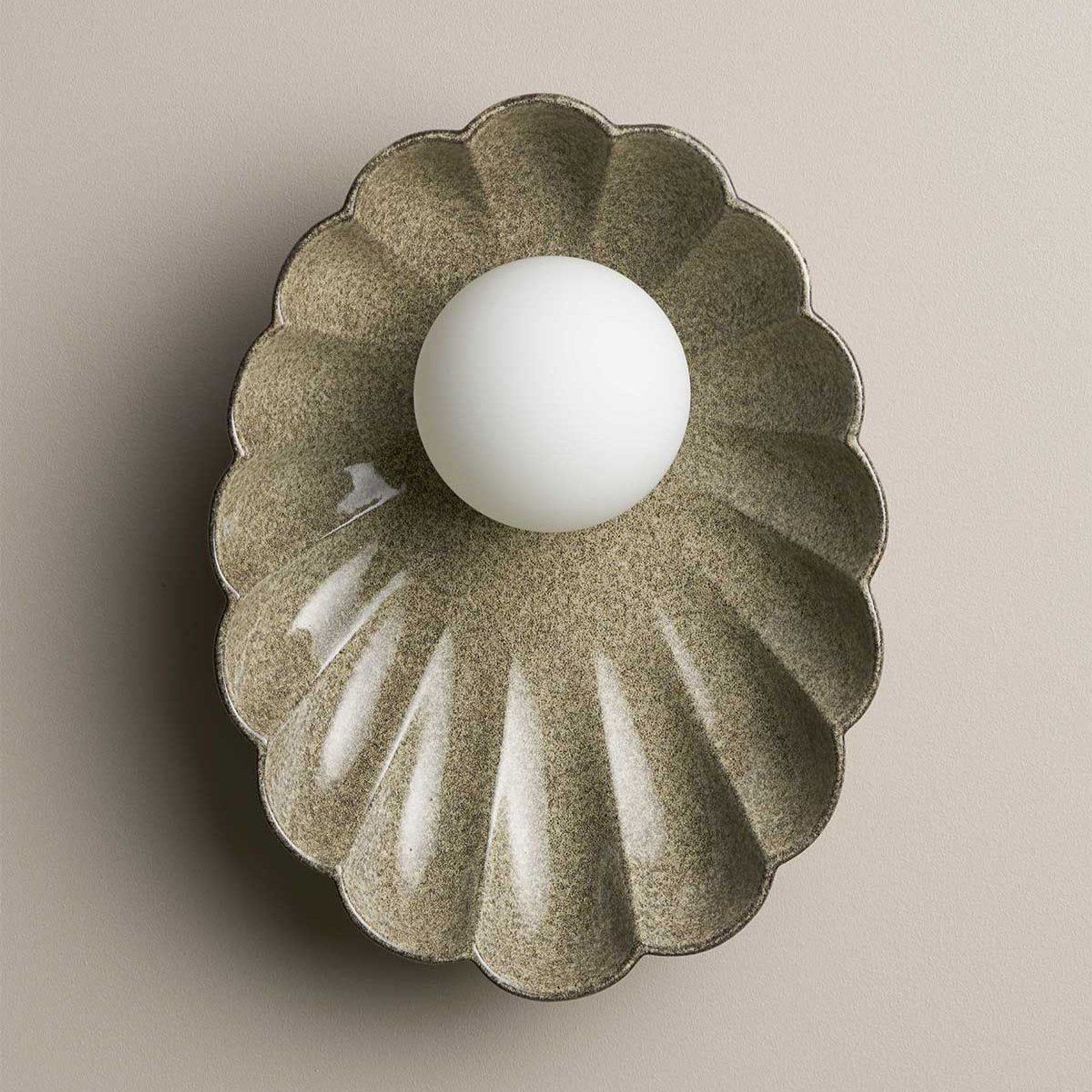 Ceramic Wall Oyster Sconce Light gallery detail image