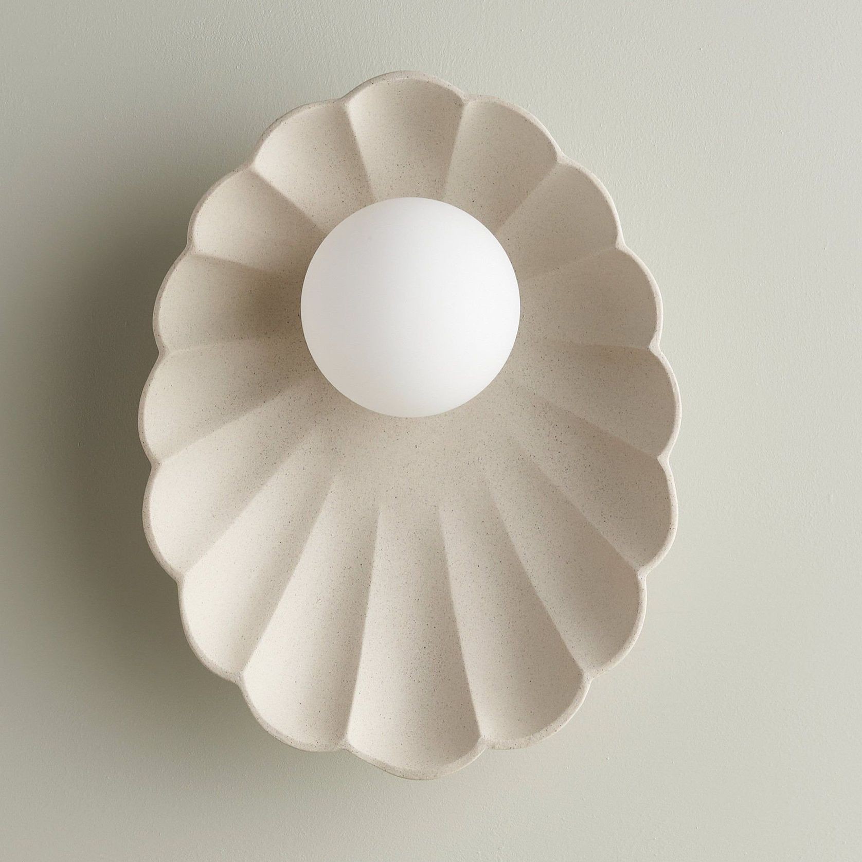 Ceramic Wall Oyster Sconce Light gallery detail image