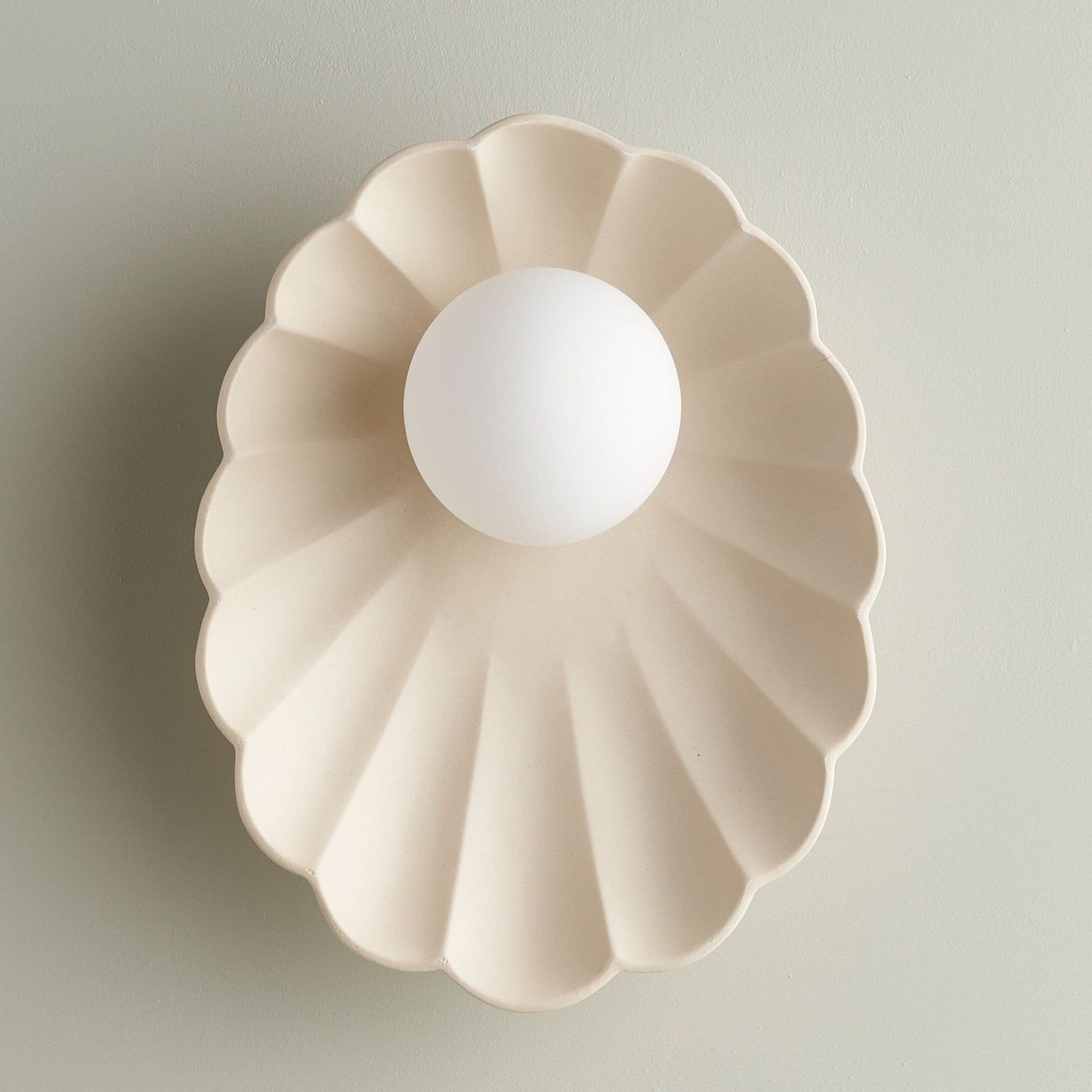 Ceramic Wall Oyster Sconce Light gallery detail image