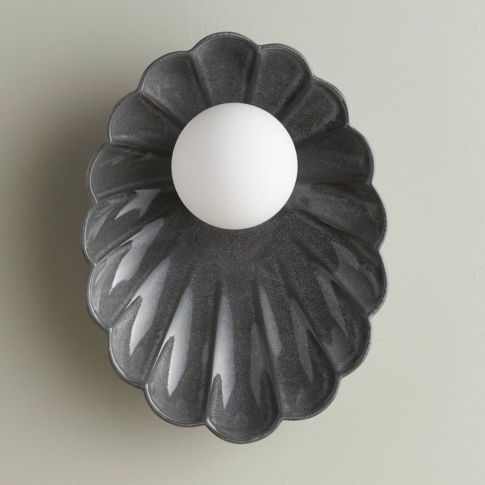 Ceramic Wall Oyster Sconce Light gallery detail image