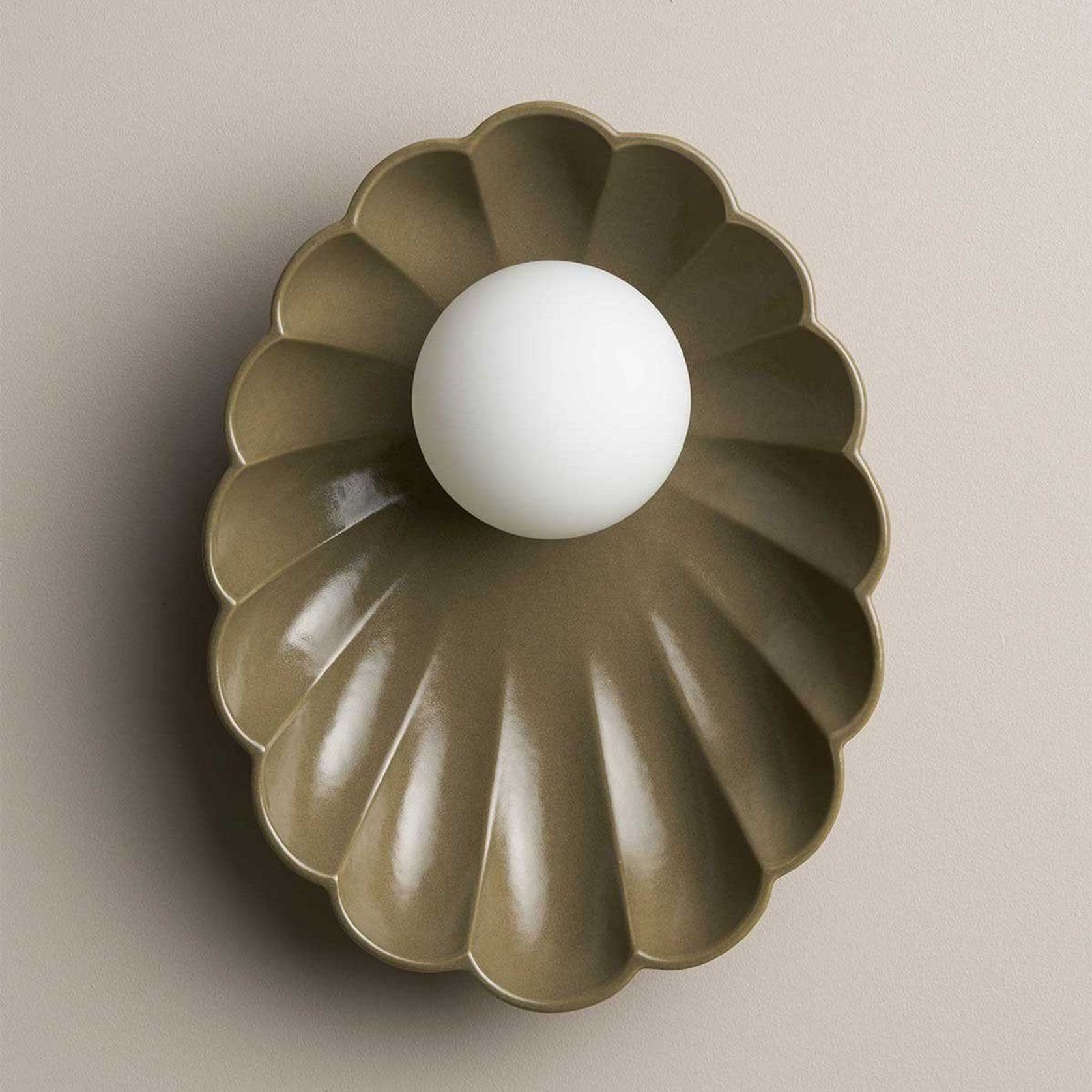 Ceramic Wall Oyster Sconce Light gallery detail image