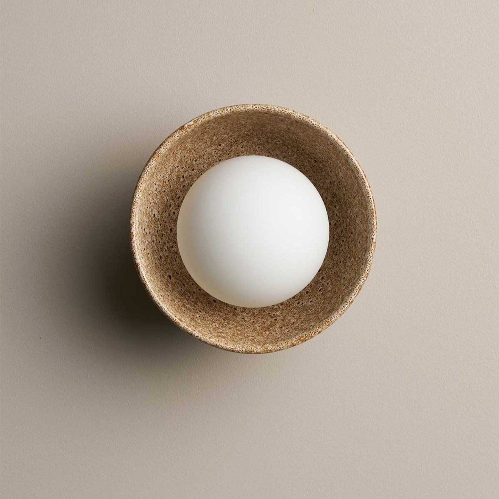 Ceramic Wall Bowl Sconce Light gallery detail image