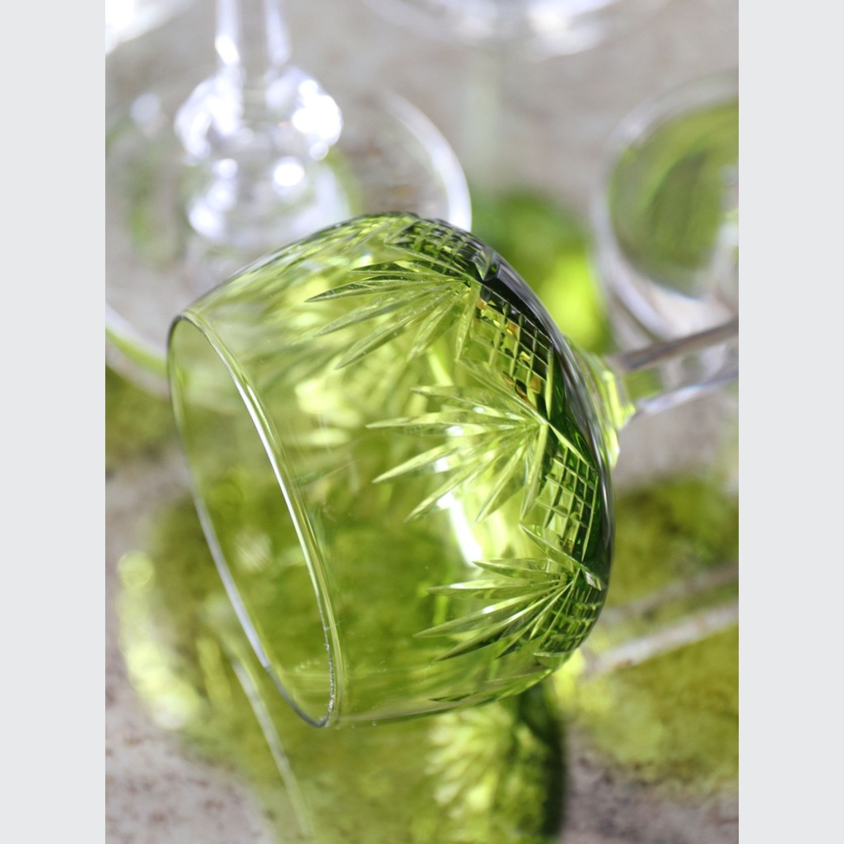 Set of Val St Lambert 'Anvers' Hock Wine Glasses gallery detail image