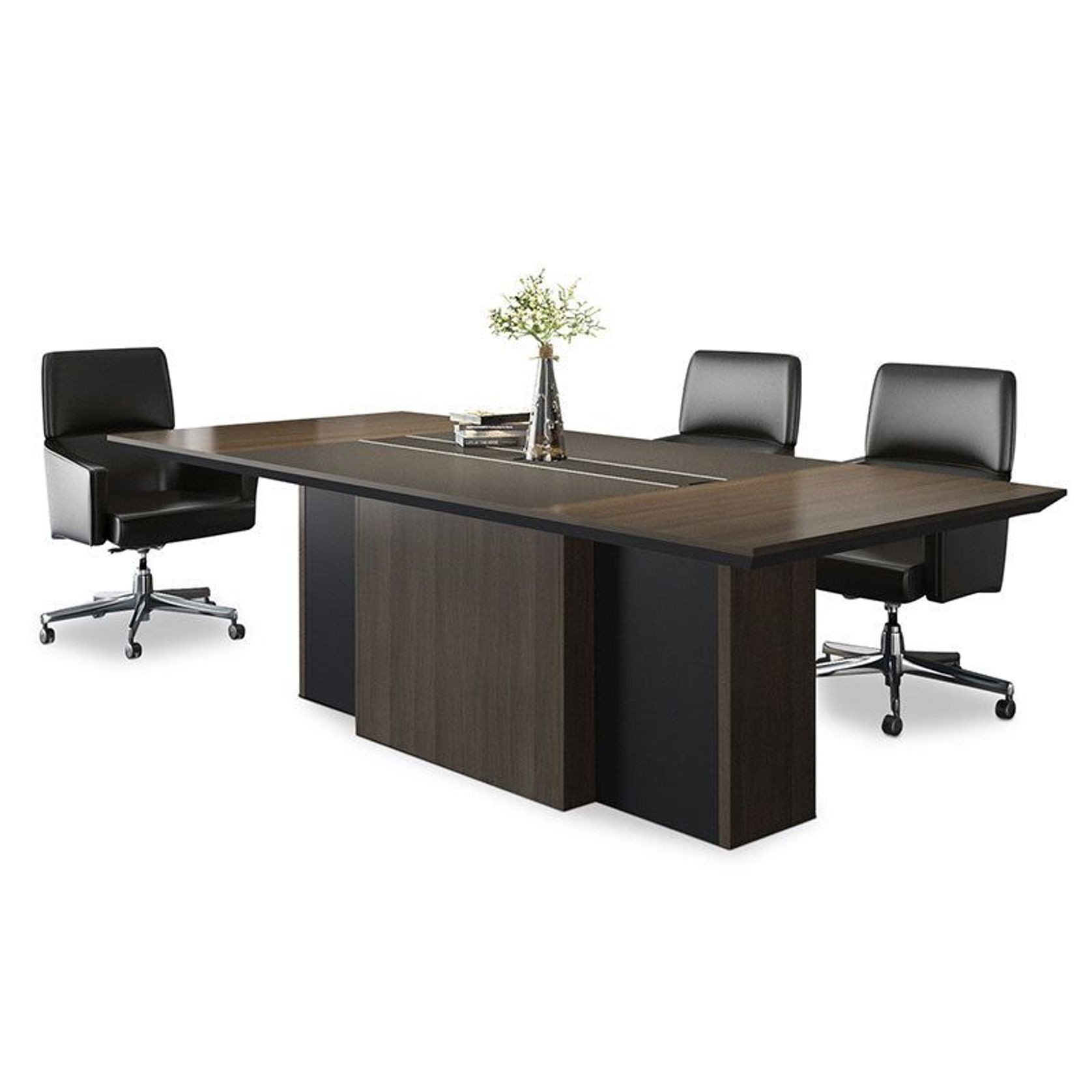 CARTER Boardroom Table  2.4M - Coffee & Charcoal gallery detail image