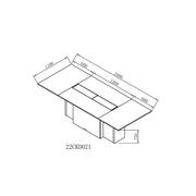 CARTER Boardroom Table  2.4M - Coffee & Charcoal gallery detail image