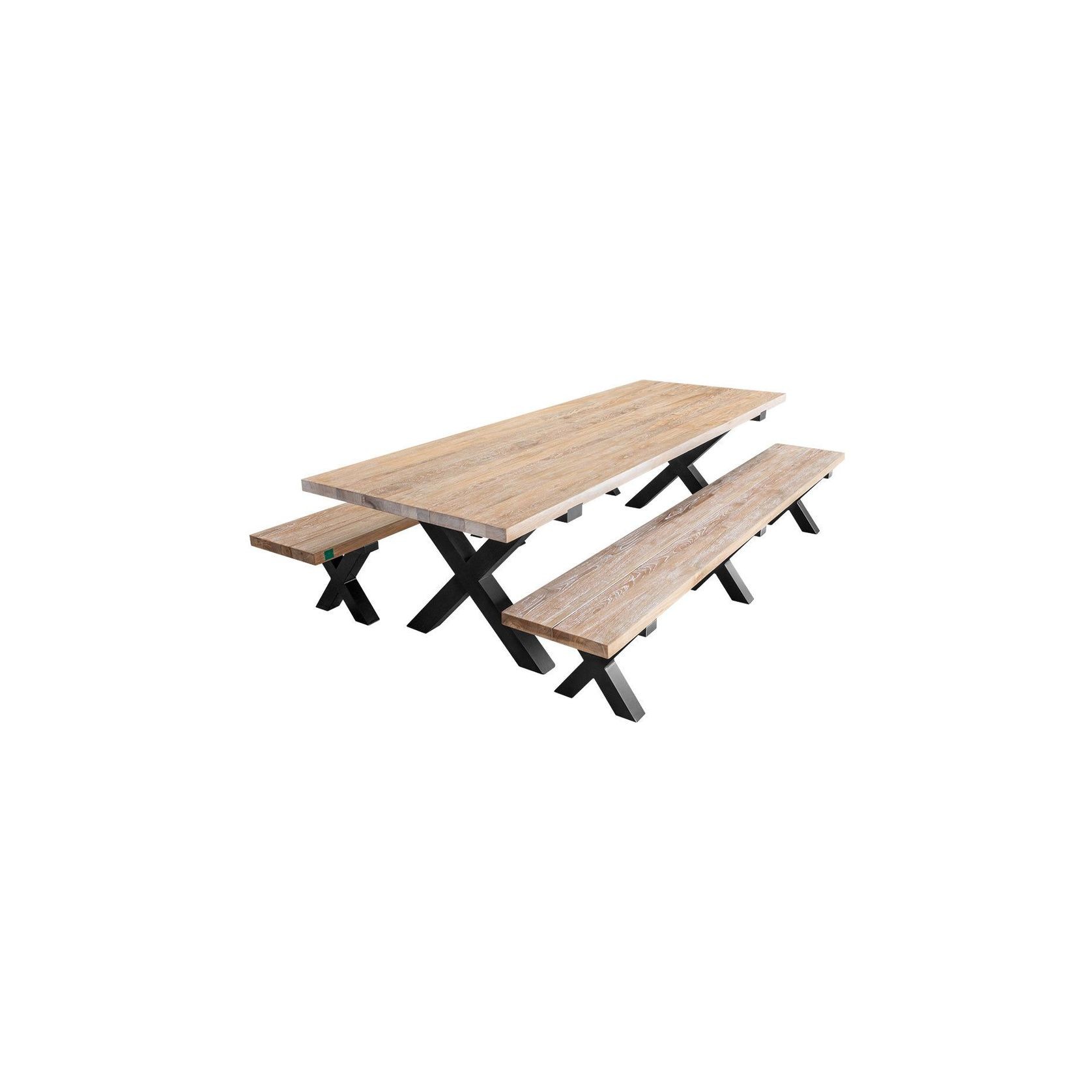 Fortico X-leg Teak Table 220cm gallery detail image