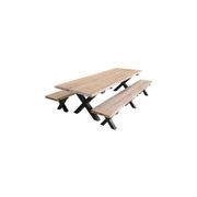 Fortico X-leg Teak Table 220cm gallery detail image