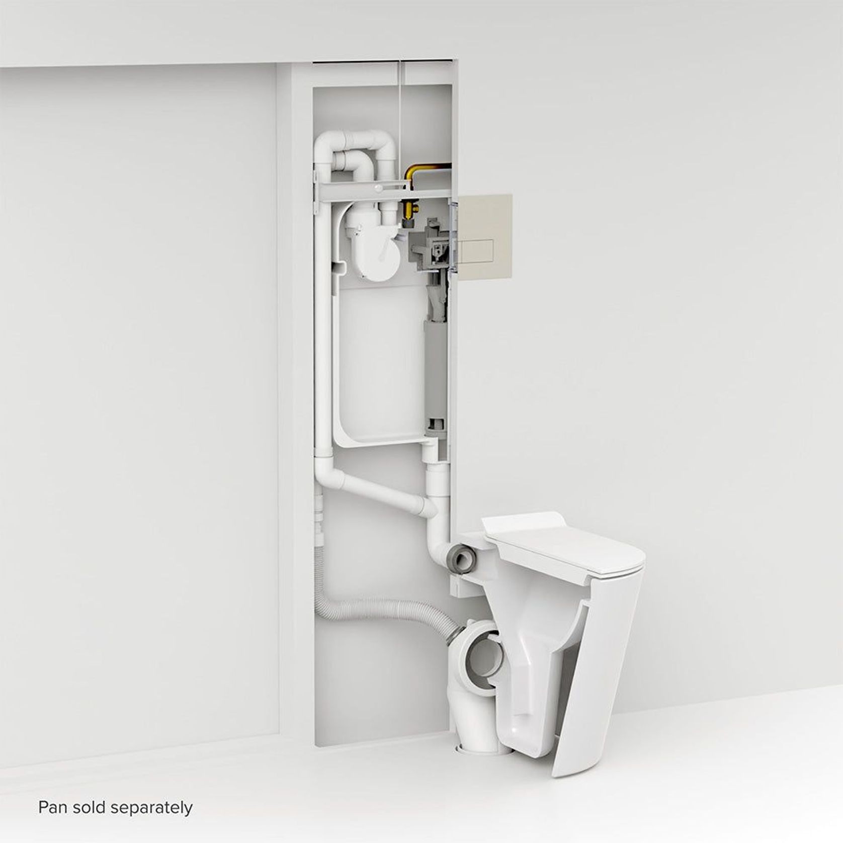 Milu In-wall Cistern with Odourless for Floor Mount Pan gallery detail image
