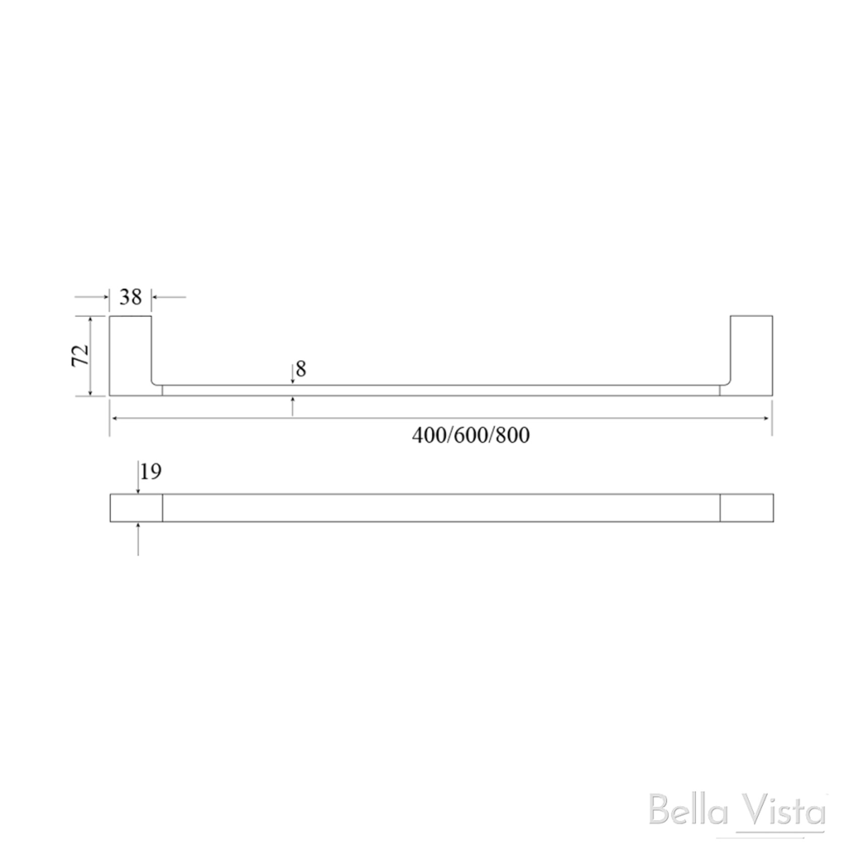 Milos Single Towel Rail gallery detail image
